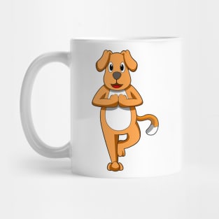 Dog at Yoga Stretching exercises Mug